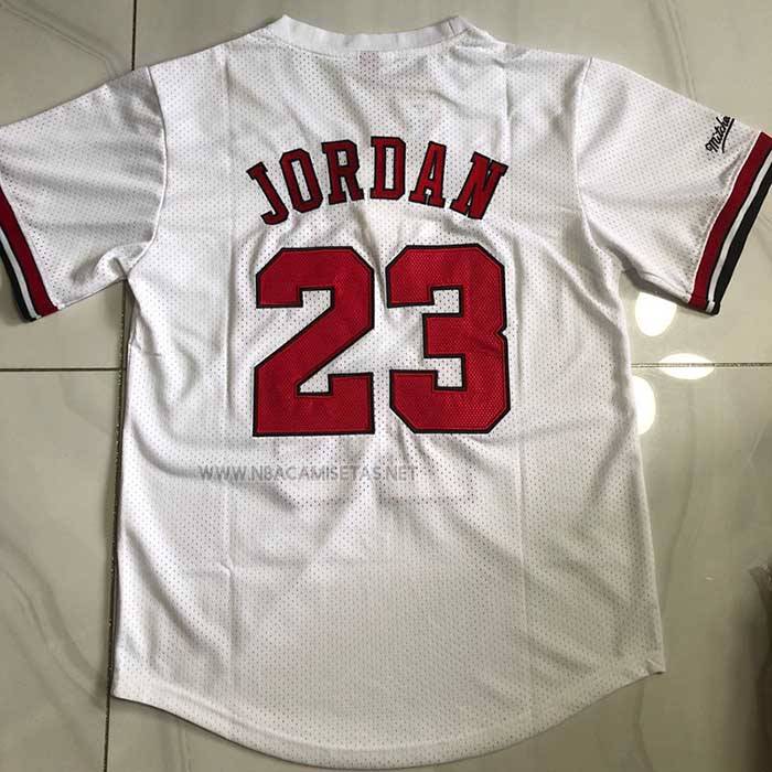 Camiseta Manga Corta Chicago Bulls Michael Jordan NO Blanco